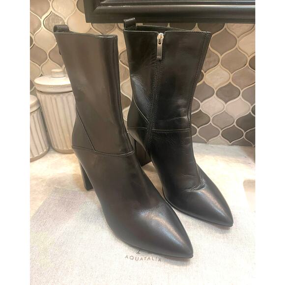 New! Aquatalia black booties Sz 9-1/2 - Picture 1 of 16